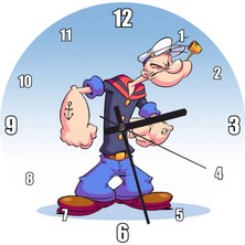 Cakatablo Emel Reis Kolunda Deniz Arması Duvar Saati (Çap 30X30 Cm)