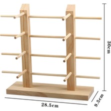 Puluz2 Adet Günlük Gözlük Vitrin Depolama Rafı 2 Sıra 8 Çift Ahşap Rengi