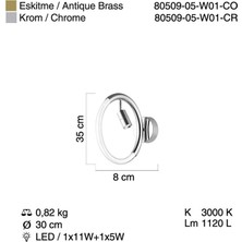 Proves Ledlı Krom Aplık 12W+5W 3000K