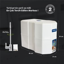 H-MAX Reverse Osmosis System 12 Litre 12 Aşama Pompalı 80 Gpd Membranlı Çelik Tanklı Aile Boyu Su Arıtma Cihazı