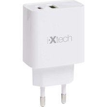 İXtech IX-CC011 Type -C USB Çift Çıkışlı 20W Güç Adaptörü