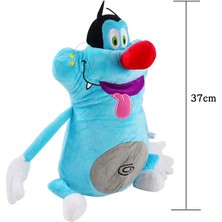 Sinley 38 cm Oggy ve Hamamböceği Şişman Kedi Oggy Peluş Oyuncak (Yurt Dışından)