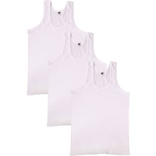 Tutku 3'lü Penye Erkek Atlet - Beyaz