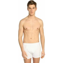 Erkek Siyah 6'lı Paket Pamuklu Likralı Boxer