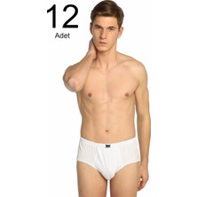Erkek Gri 12'li Paket Pamuk Slip