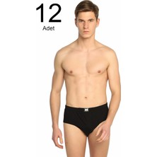 Erkek Gri 12'li Paket Pamuk Slip