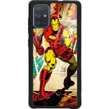 Spoyi Samsung A71 Iron Man Demir Adam Tasarımlı Glossy Telefon Kılıfı