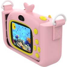 Bintech 1500W Piksel Çocuk Dijital Mini Karikatür Kamera 2.0 Inç IPS Çocuk Video Kamera Kılıflı