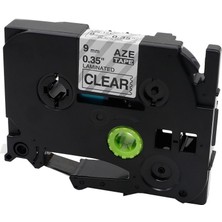Photo Print Brother P-Touch Muadili Şeffaf Etiket 9 mm Tze-Tape AZE121