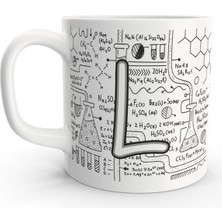 L Harfi Kimya Formül Fen Bilgisi  Tasarım Harfli Kupa Bardak