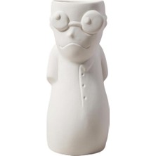 Elaccent F Fityle Sevimli Modern Kedi Şekli Seramik Çiçek Vazo Ekici Pot Heykel Ev Dekor 8.1X18.5 cm (Yurt Dışından)