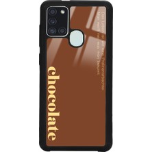 Spoyi Samsung A21S Choclate Tasarımlı Glossy Telefon Kılıfı