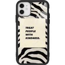 Spoyi Silikon Telefon Kılıfı Apple iPhone 11 İçin Zebra Motto Tasarımıyla Dayanıklı Arka Kapak
