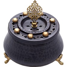 Nusnus Bakır Ayaklı Tütsülük Siyah