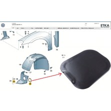Parça Deponuz Golf 7 (2013 -- 2017) Sağ Çamurluk Davlumbaz Kapağı. Orijinal