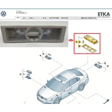 Parça Deponuz Amarok Arka Tavan Lambası (Gri) 6Q0947291A / 6Q0947291
