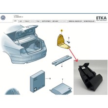 Parça Deponuz Passat B7 (2011 -- 2015) Bagaj Üçgen Reflektör Tutucu Braketi