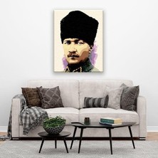 Tabdiko Sayılarla Boyama Seti 40 x 50 cm Tuval Şasesine Gerili Atatürk