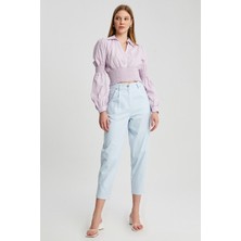 Parkkaron Kadın Pile Detaylı Havuç Pantolon