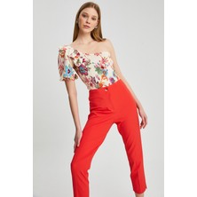 Parkkaron Kadın Pensli Paça Yırtmaçlı Pantolon