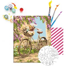 Tabdiko Sayılarla Boyama Seti 40 x 50 cm Tuval Şasesine Gerili Bisiklet