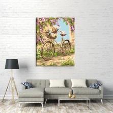 Tabdiko Sayılarla Boyama Seti 40 x 50 cm Tuval Şasesine Gerili Bisiklet