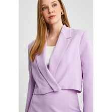 Parkkaron Kadın Kruvaze Kısa Blazer Ceket