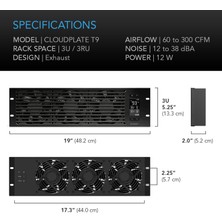 Cloudplate T9 Pro Ultra Sessiz Rack Kabinet Soğutucu Fan Sistemi 3u