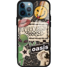 Spoyi Apple iPhone 11 Pro Max Retro Sticker Tasarımlı Glossy Telefon Kılıfı