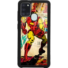 Spoyi Samsung A21S Iron Man Demir Adam Tasarımlı Glossy Telefon Kılıfı