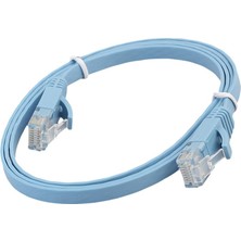 Düz Ethernet Cat6 Ağ Kablosu Yama Kurşun Akıllı Tv / Ps4 0.5m Mavi Için(Yurt Dışından)