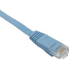 Düz Ethernet Cat6 Ağ Kablosu Yama Kurşun Akıllı Tv / Ps4 0.5m Mavi Için(Yurt Dışından)