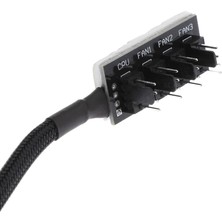 1 - 4-Pin Pwm Cpu Soğutma Fanı Splitter Adaptörü Kablosu 37CM Uzunluk