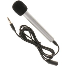 Gümüş Mini Şarkı Karaoke Ev Ktv Mikrofon Mic Ios Android Telefon Için