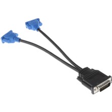 Dms-59 Pin Erkek Çift VGA Bayan Y Splitter Video Kartı Adaptörü Kablosu