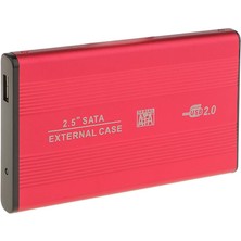 Lovıver Usb 2.0 Sabit Sürücü Harici Muhafaza 2.5 Inç Sata Hdd Disk Kılıf Kutusu Kırmızı (Yurt Dışından)