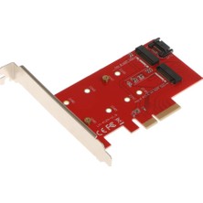 Lovıver 2 Port Ngff M.2 B + M Key Ssd Pcı-E Pcı Express 4x 4 Lane Adaptörü Kartına (Yurt Dışından)