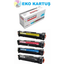Eko Kartuş Hp Laserjet Pro 200 Color Mfp M276N (CB540-CB541-CB542-CB543) Set Muadil Toner