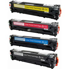 Eko Kartuş Hp Laserjet Pro 200 Color Mfp M276N (CB540-CB541-CB542-CB543) Set Muadil Toner