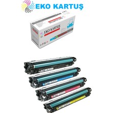 Eko Kartuş Hp Color Laserjet CP3520 (CE400A-CE401-CE402-CE403) Set Muadil Toner