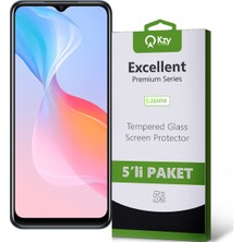 Kzy Vivo Y21S Temperli Ekran Koruyucu Kırılmaz Cam Ekonomik 5'li Paket