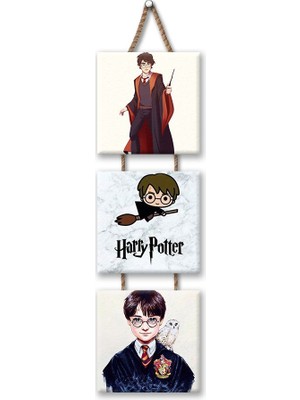 Hero Tasarım Harry Potter 3 Parça Ipli Mdf TABLOTLH2744