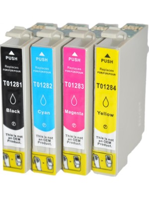 Asyaink Epson T1281/1282/1283/1284,(T1285) Muadil Kartuş Set