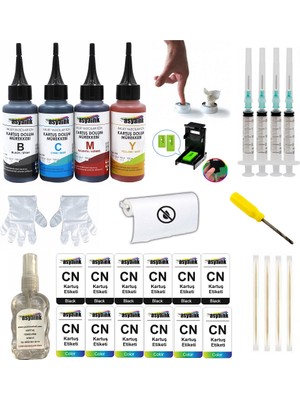 Asyaink Canon Uyumlu Mürekkep Seti 4X100 ml