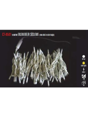 Cata Ct-8501 10MT Eklemeli (100 Ledli Flaşlı IP65) Gün Işığı Süsleme
