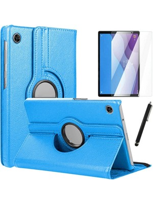GoGoPlus Lenovo Tab M10 Hd (2.nesil) TB-X306F Kılıf Dönebilen Standlı Tablet Kılıfı + Ekran Koruyucu + Kalem