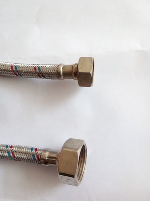 Kuşdemir Su Bağlantı Flexi Hortumu Rakorlu 1/2 - 3/4 Dişi Dişi 70 cm