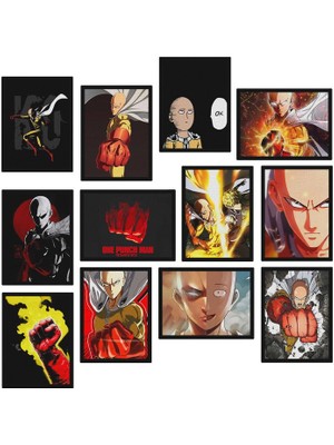 One Punch Man 12 Parça Mdf TABLOZLLTB353