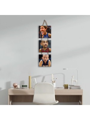 Basketçiler 3 Parça Ipli Mdf TABLOTLH2741