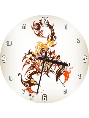 Cakatablo Kolaj Kompozisyon Akrep Duvar Saati (Çap 50X50 cm )